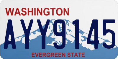 WA license plate AYY9145