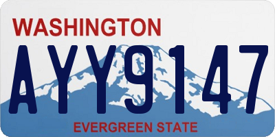 WA license plate AYY9147