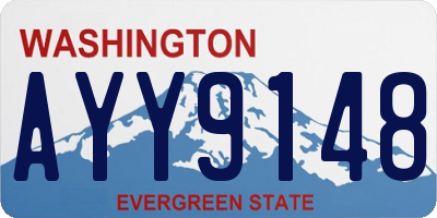 WA license plate AYY9148