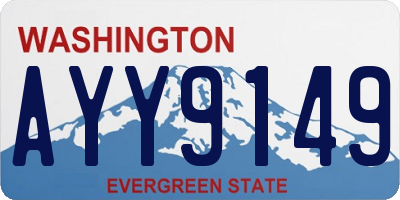 WA license plate AYY9149