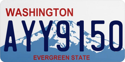 WA license plate AYY9150