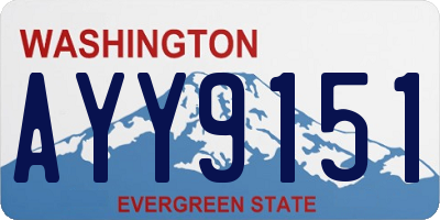 WA license plate AYY9151