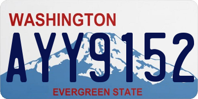 WA license plate AYY9152