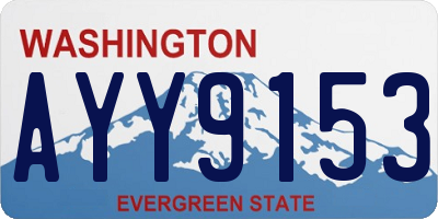 WA license plate AYY9153