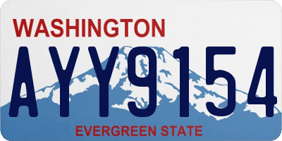 WA license plate AYY9154