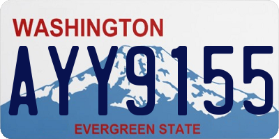 WA license plate AYY9155