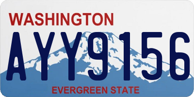 WA license plate AYY9156