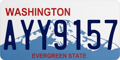 WA license plate AYY9157