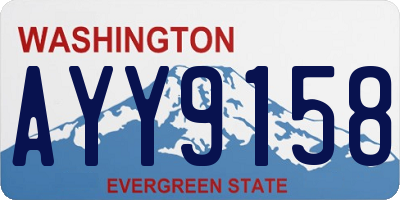 WA license plate AYY9158