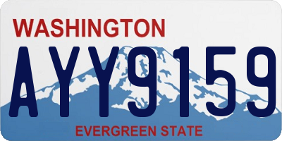 WA license plate AYY9159