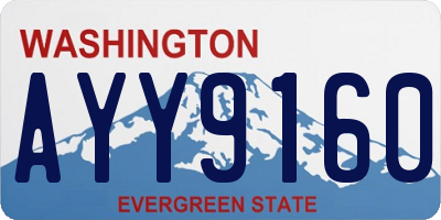 WA license plate AYY9160