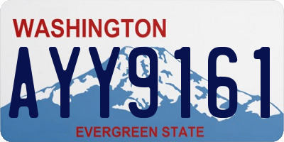 WA license plate AYY9161