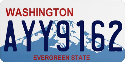 WA license plate AYY9162