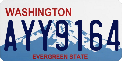 WA license plate AYY9164