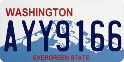 WA license plate AYY9166