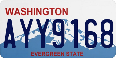 WA license plate AYY9168