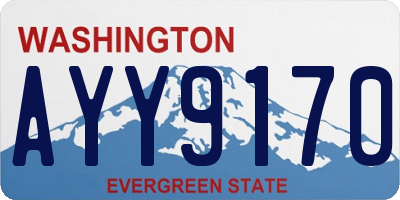 WA license plate AYY9170