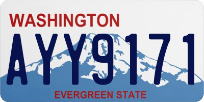 WA license plate AYY9171