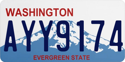 WA license plate AYY9174