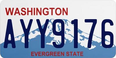 WA license plate AYY9176