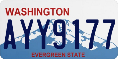 WA license plate AYY9177