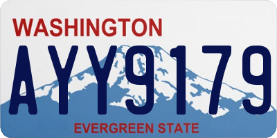 WA license plate AYY9179