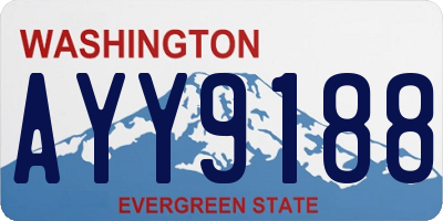 WA license plate AYY9188