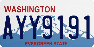 WA license plate AYY9191