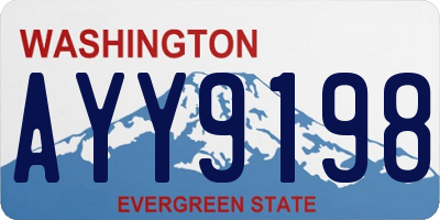 WA license plate AYY9198