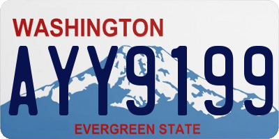 WA license plate AYY9199