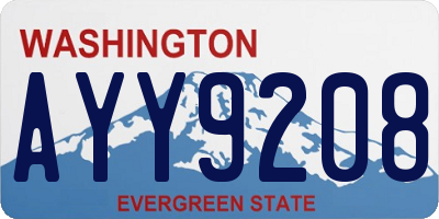 WA license plate AYY9208