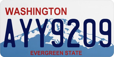 WA license plate AYY9209