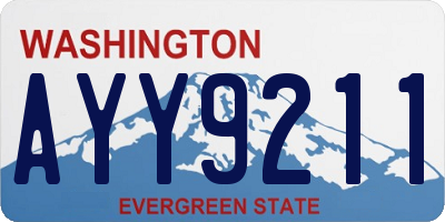 WA license plate AYY9211