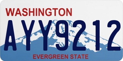 WA license plate AYY9212