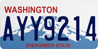 WA license plate AYY9214