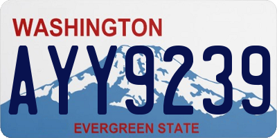 WA license plate AYY9239