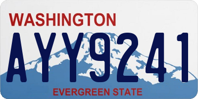 WA license plate AYY9241