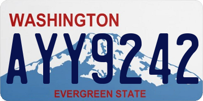 WA license plate AYY9242