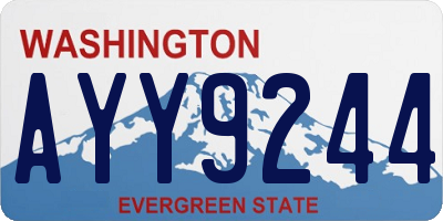 WA license plate AYY9244