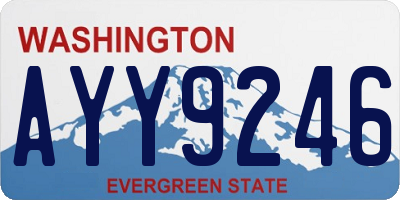 WA license plate AYY9246