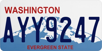 WA license plate AYY9247