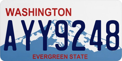 WA license plate AYY9248