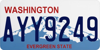 WA license plate AYY9249