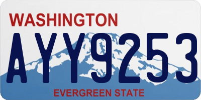 WA license plate AYY9253