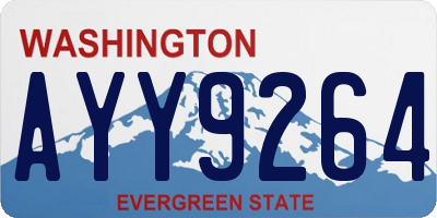 WA license plate AYY9264