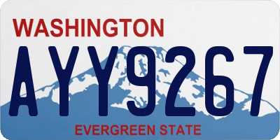 WA license plate AYY9267