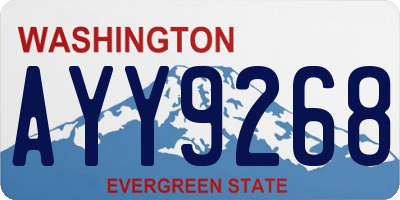 WA license plate AYY9268