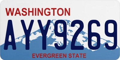 WA license plate AYY9269