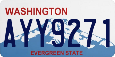 WA license plate AYY9271