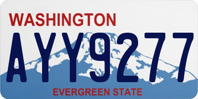 WA license plate AYY9277